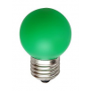 Лампа светодиодная LB-37 E27 220В 1Вт зеленый цвет 25117