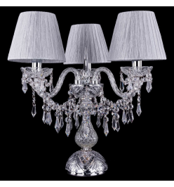 Настольная лампа декоративная Bohemia Ivele Crystal 5703 1403L/3/141-39/Ni/SH6-160