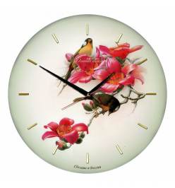 Настенные часы (33x33x4 см) Птички 01-012