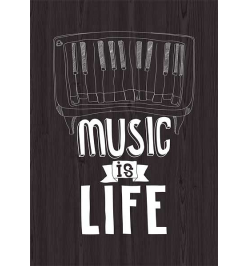 Картина (30х40 см) Music is life ME-105-239