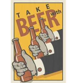 Картина (30х40 см) Take beer ME-105-326