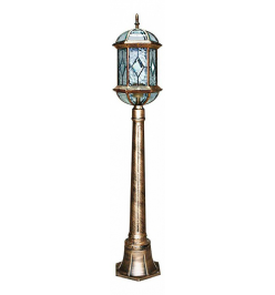 Наземный высокий светильник Витраж с ромбом 11338