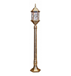 Наземный высокий светильник Витраж с ромбом 11348