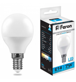 Лампа светодиодная Feron Saffit LB-95 E14 7Вт 6400K 25480