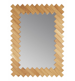 Зеркало настенное (97x71 см) Дубовые планки V20083