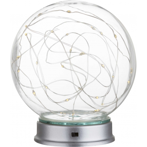 Настольная лампа декоративная Globo 29934, серебро, LED, 30x0,03W