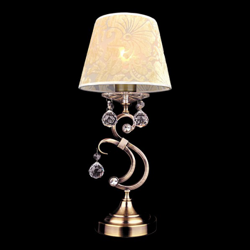 Настольная лампа декоративная 1448/1T античная бронза Strotskis