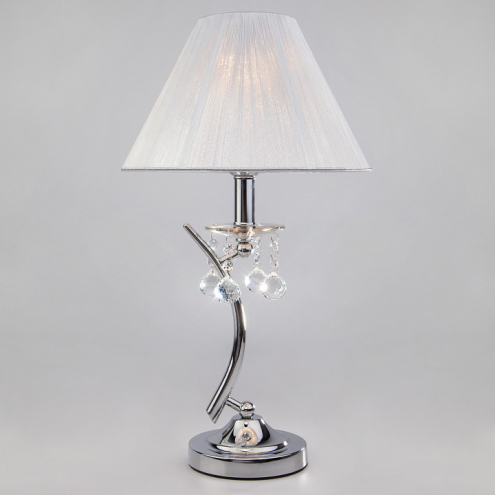 Настольная лампа декоративная Eurosvet Odette 1087/1 хром/серебристый Strotskis  настольная лампа