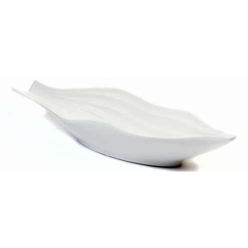 Блюдо декоративное (52.5х14.5х6 см) Белые листья 45000500